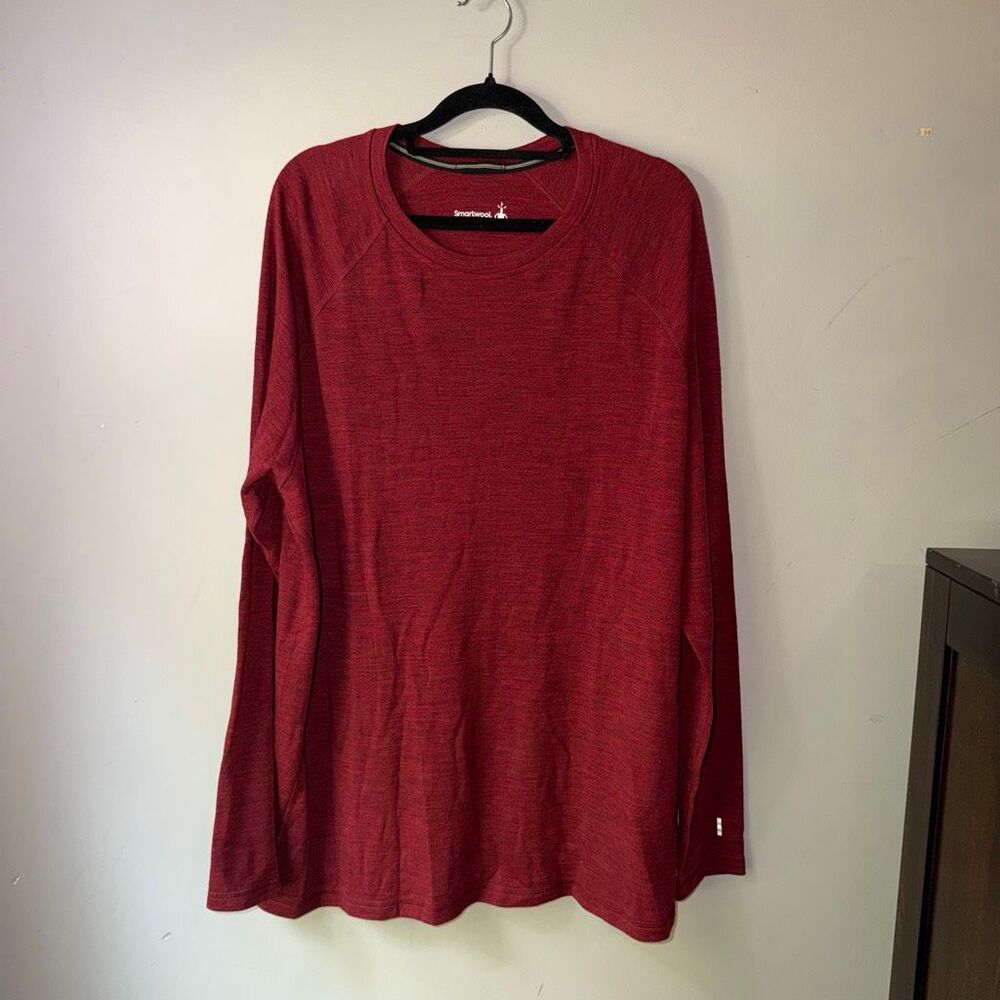 Smartwool heather red Classic Thermal Merino Base Layer Crew Plus 3X